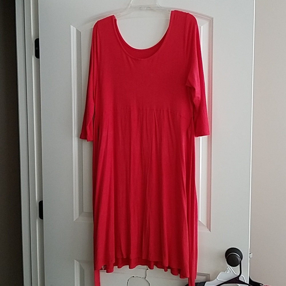 XL Motherhood Maternity tomato red dress with tie